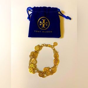 Tory Burch Gold Logo Bracelet